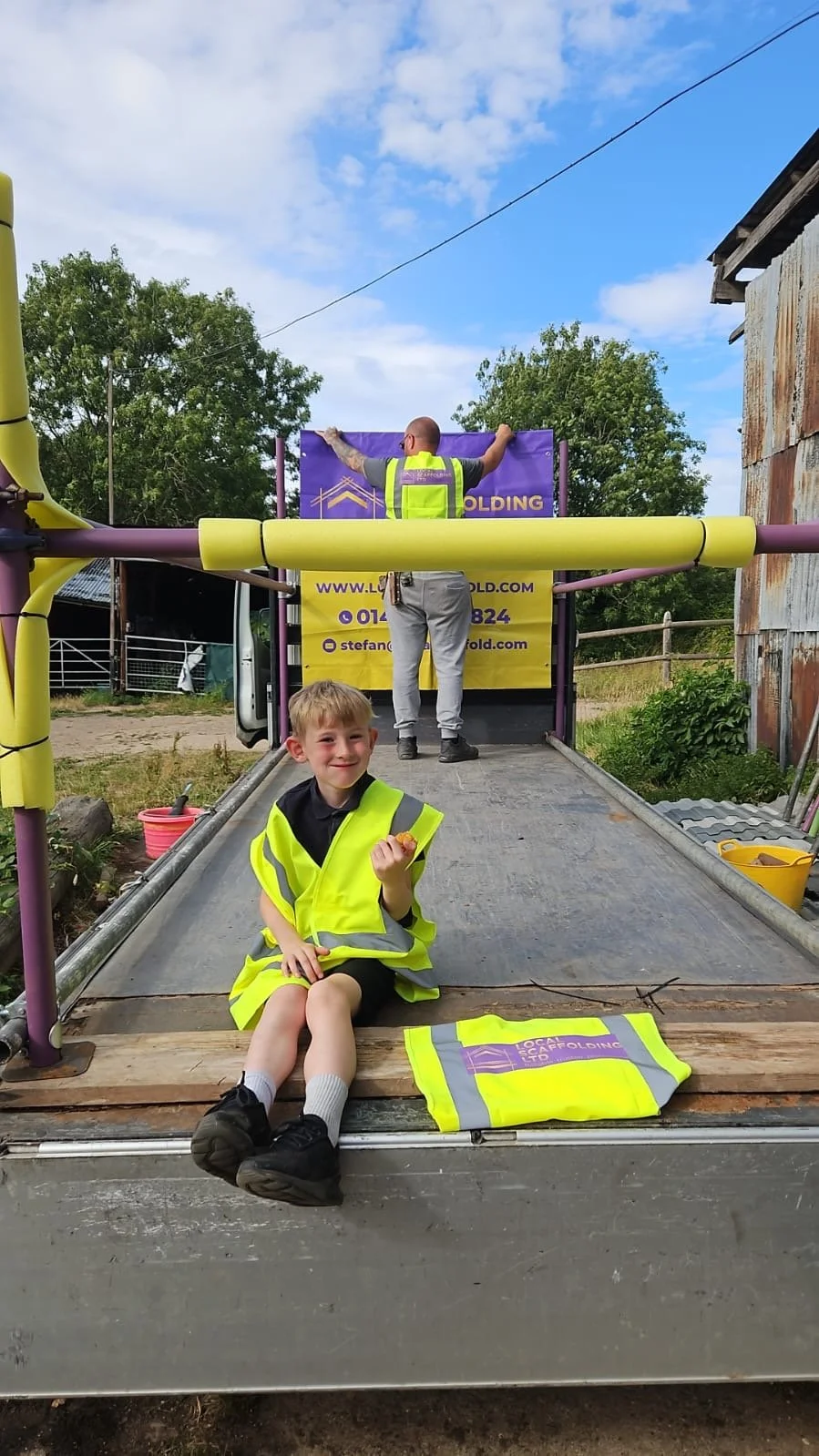 Local Scaffolding Ltd team photo - family-run business in action